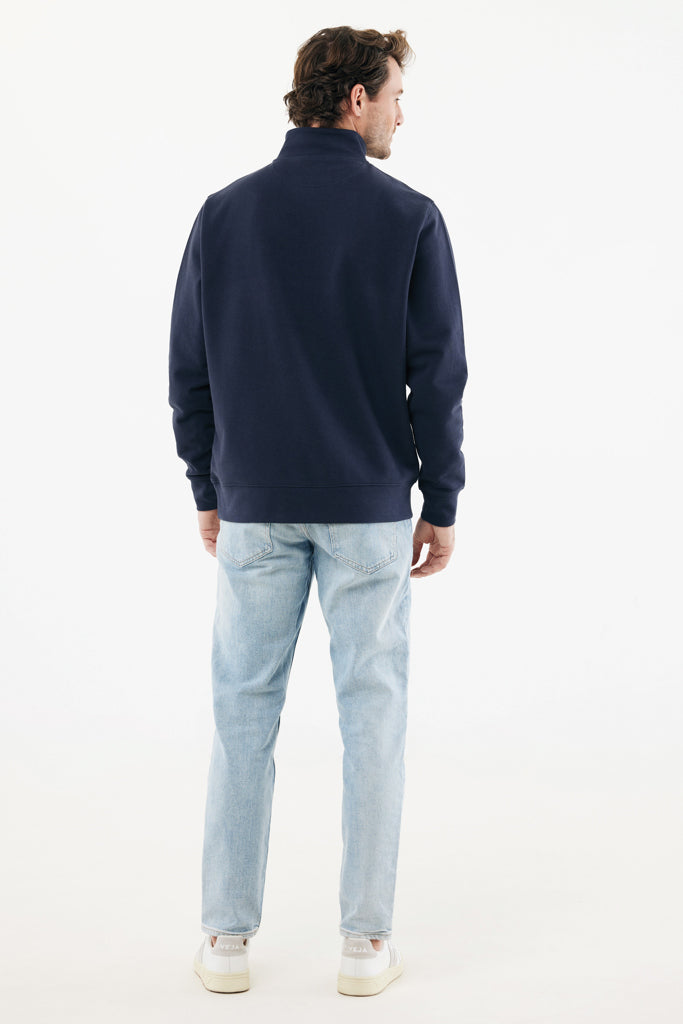IQONIQ Elgon recycled cotton quarter zip sweater