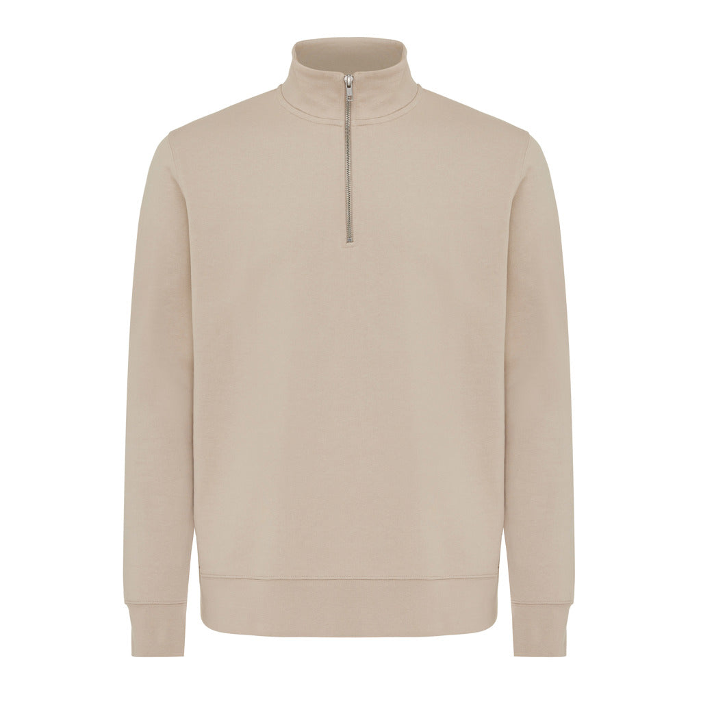IQONIQ Elgon recycled cotton quarter zip sweater