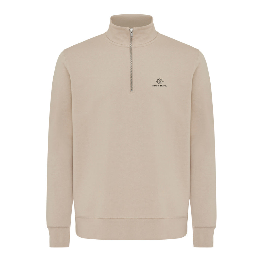 IQONIQ Elgon recycled cotton quarter zip sweater