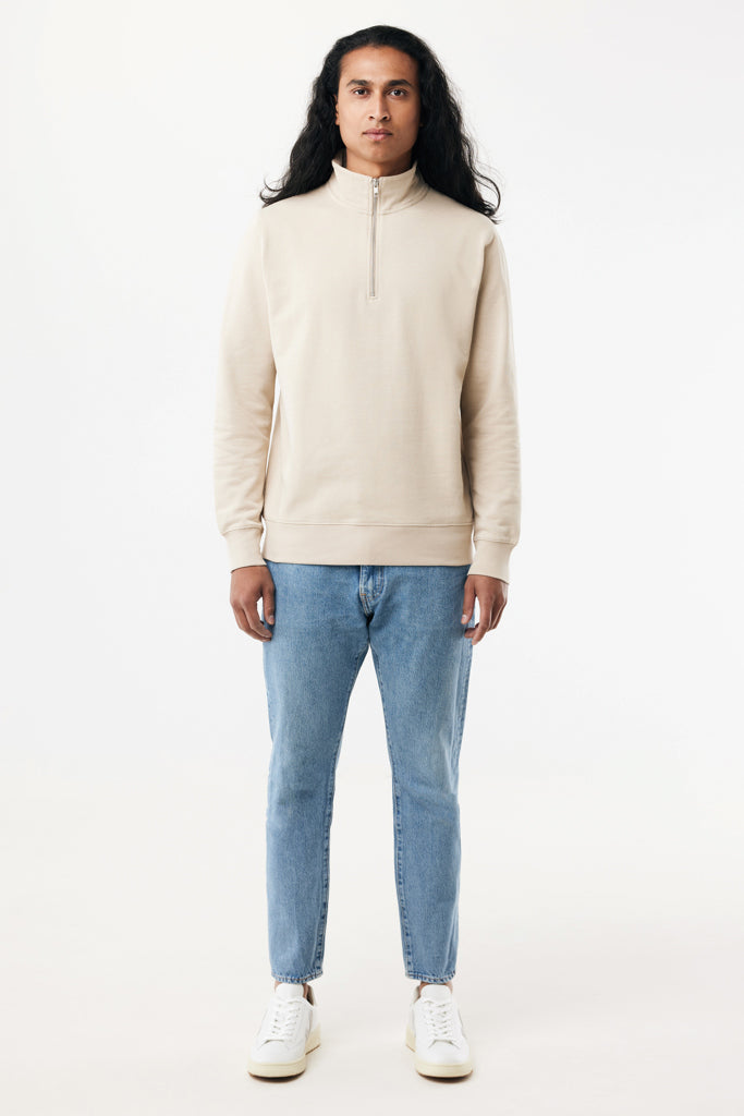 IQONIQ Elgon recycled cotton quarter zip sweater