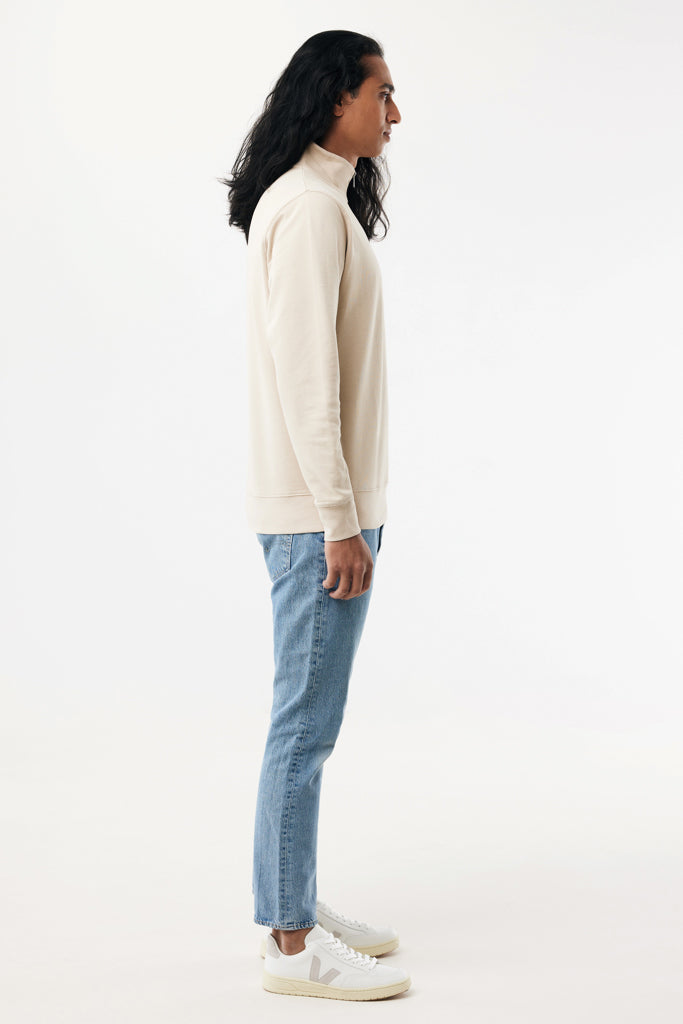 IQONIQ Elgon recycled cotton quarter zip sweater