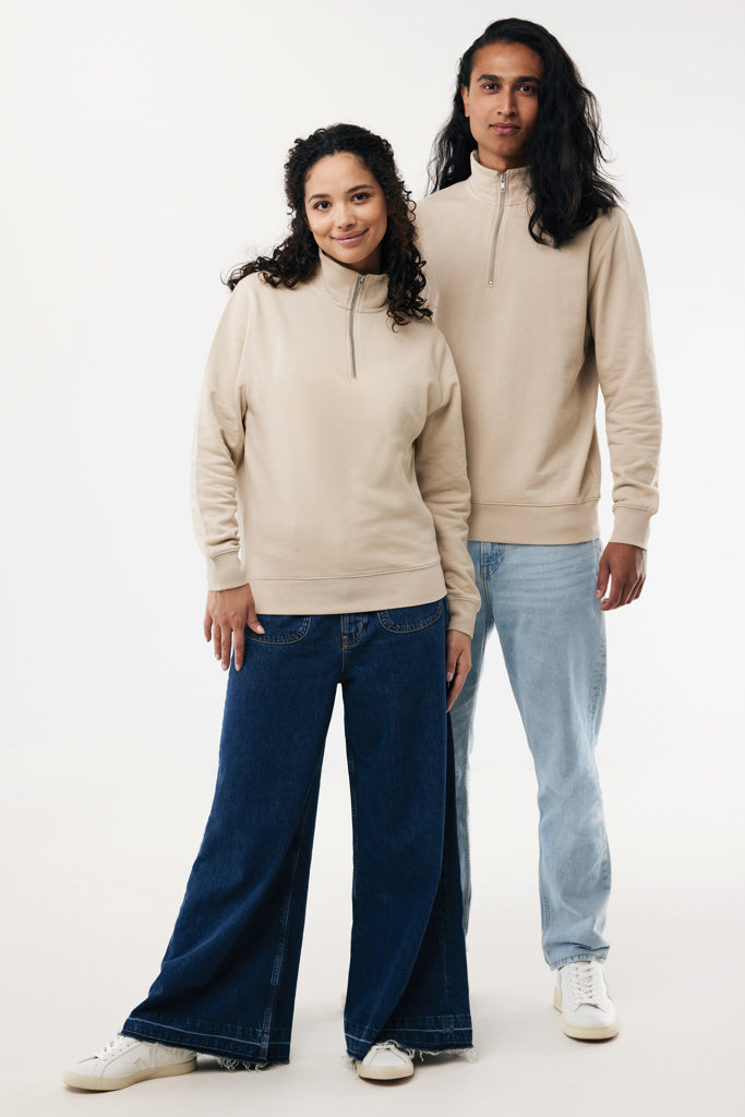 IQONIQ Elgon recycled cotton quarter zip sweater