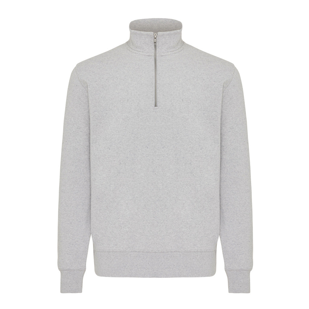 IQONIQ Elgon recycled cotton quarter zip sweater