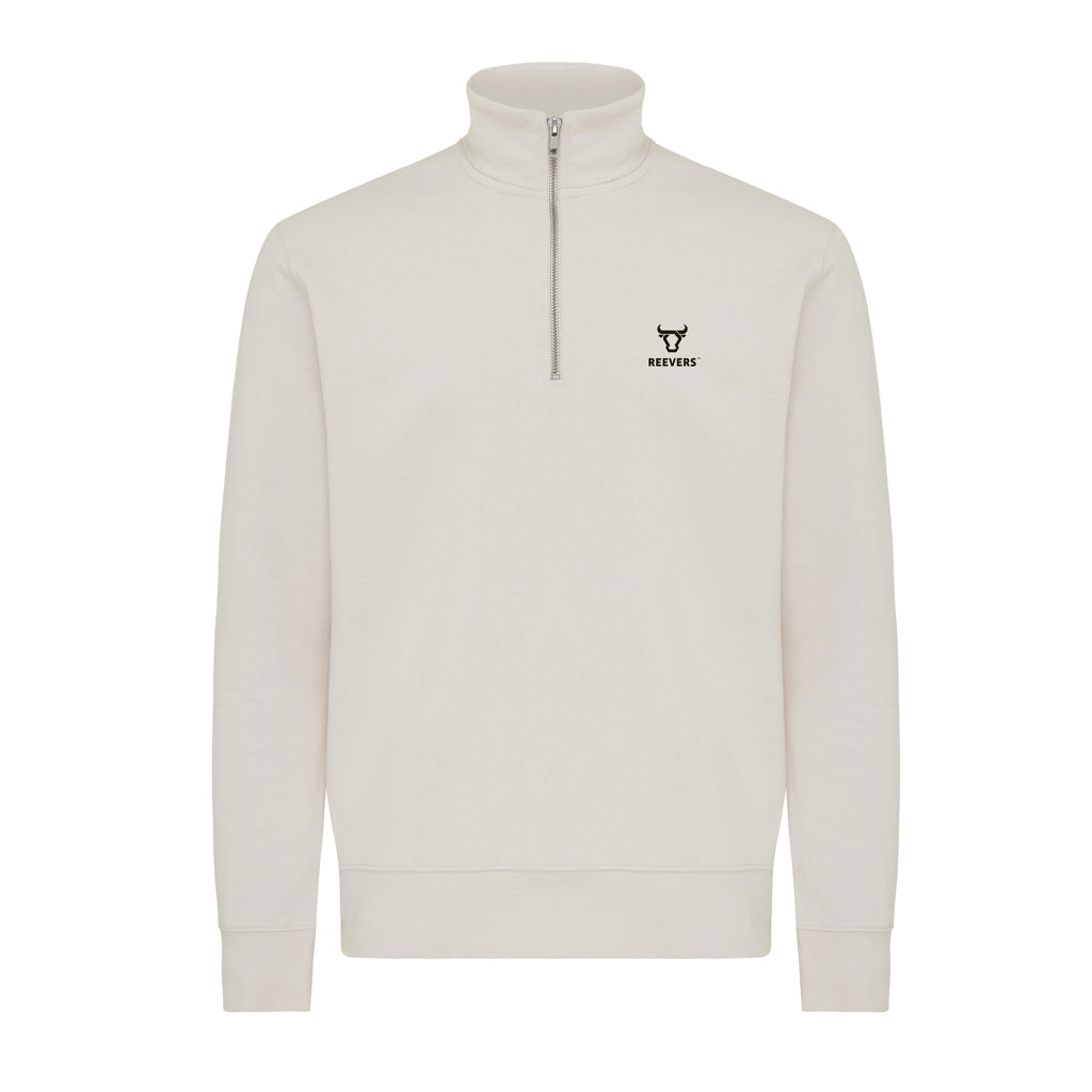IQONIQ Elgon recycled cotton quarter zip sweater