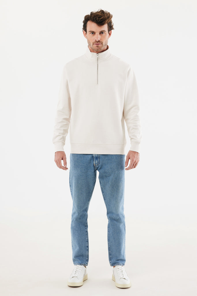 IQONIQ Elgon recycled cotton quarter zip sweater