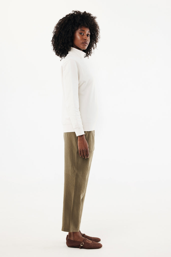 IQONIQ Elgon recycled cotton quarter zip sweater