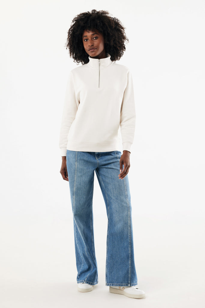 IQONIQ Elgon recycled cotton quarter zip sweater