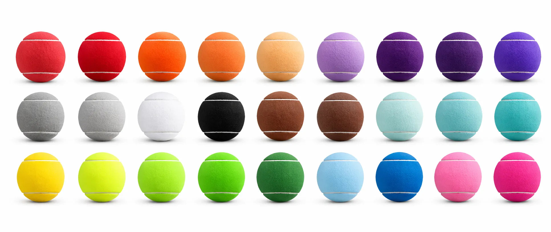 Vibrant dog tennis ball standard colours