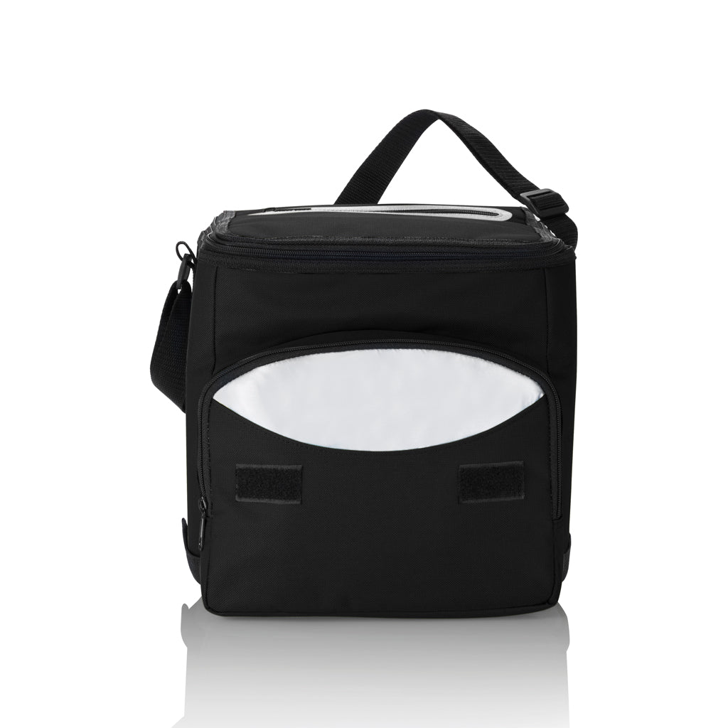 Foldable cooler bag - black, Polyester,Polyethylene