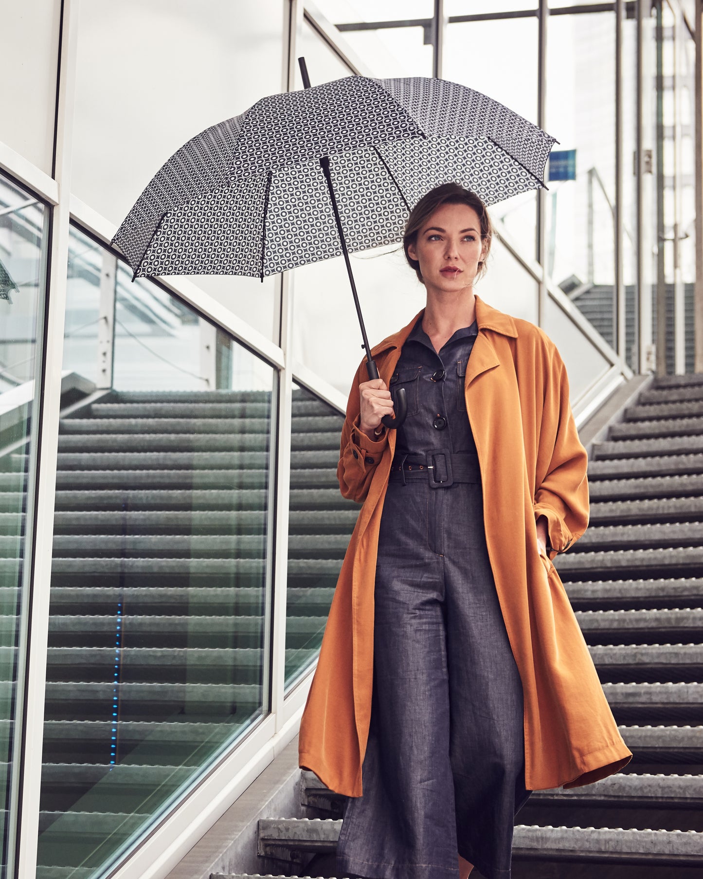 Falconetti Auto Walking Crook Umbrella