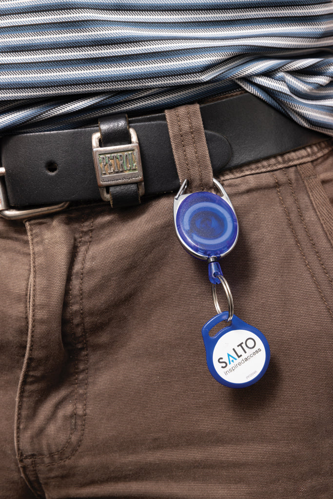 RCS recycled ABS roller clip keychain