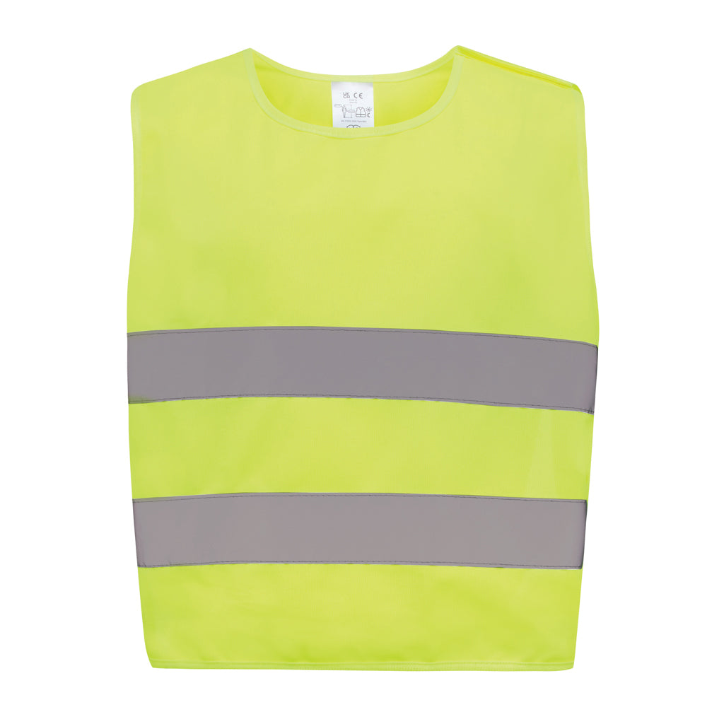 GRS recycled PET high-visibility safety vest 3-6 years - yellow, rPET