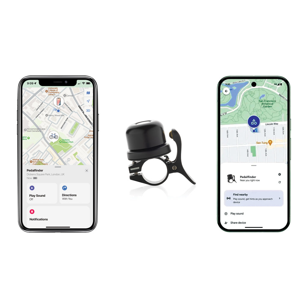 Bike finder Dual bike bell with worldwide locating