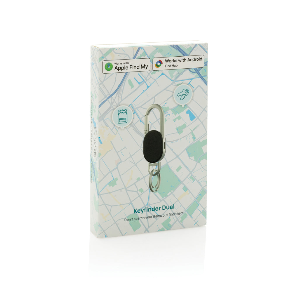 Keyfinder Dual keychain with worldwide locating
