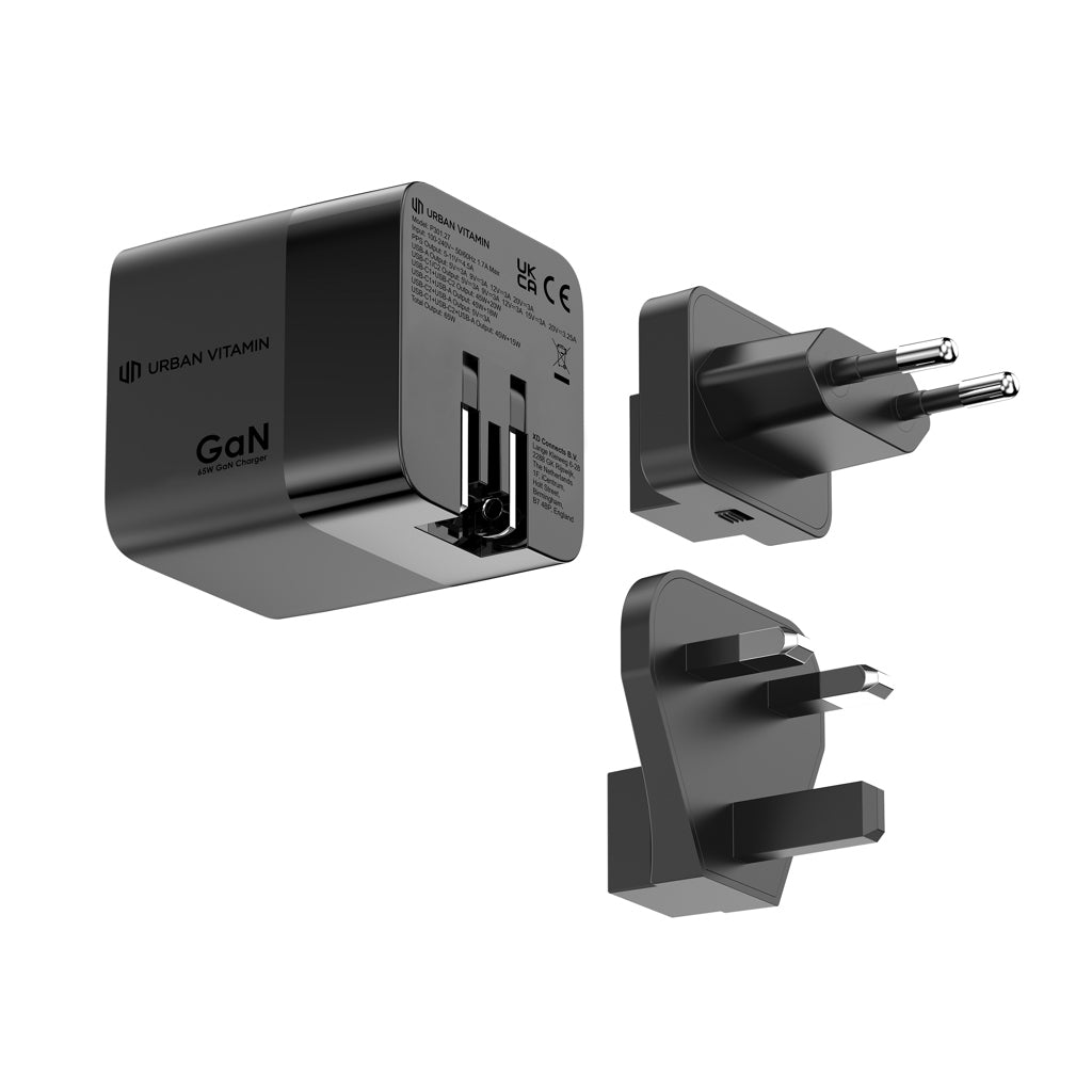 Urban Vitamin Mendocino 65W GaN charger retractable cable