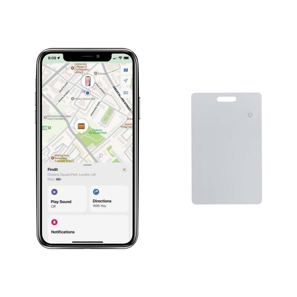 Findit RCS rplastic ultra-thin finder card rechargeable