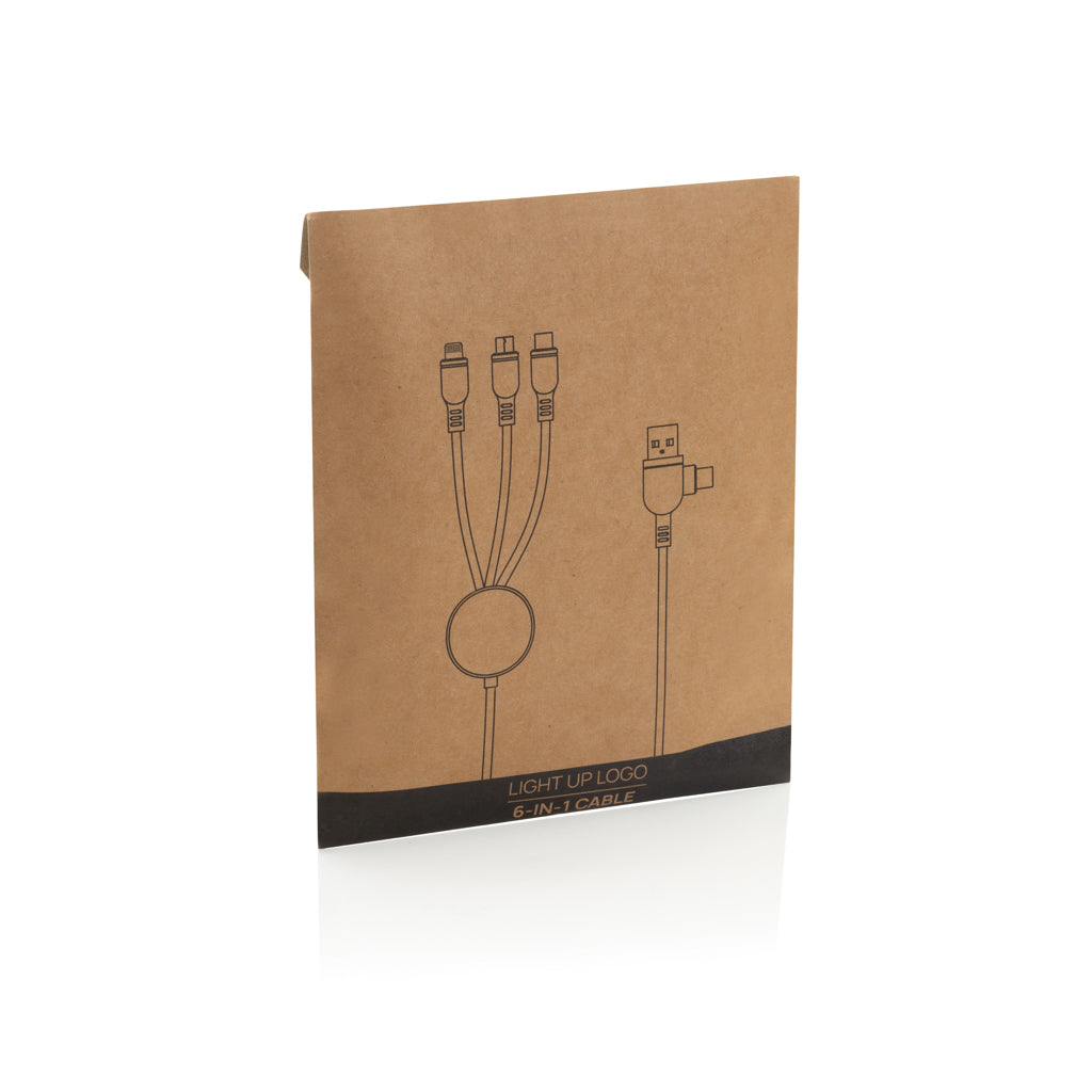 Light up logo 6-in-1 cable