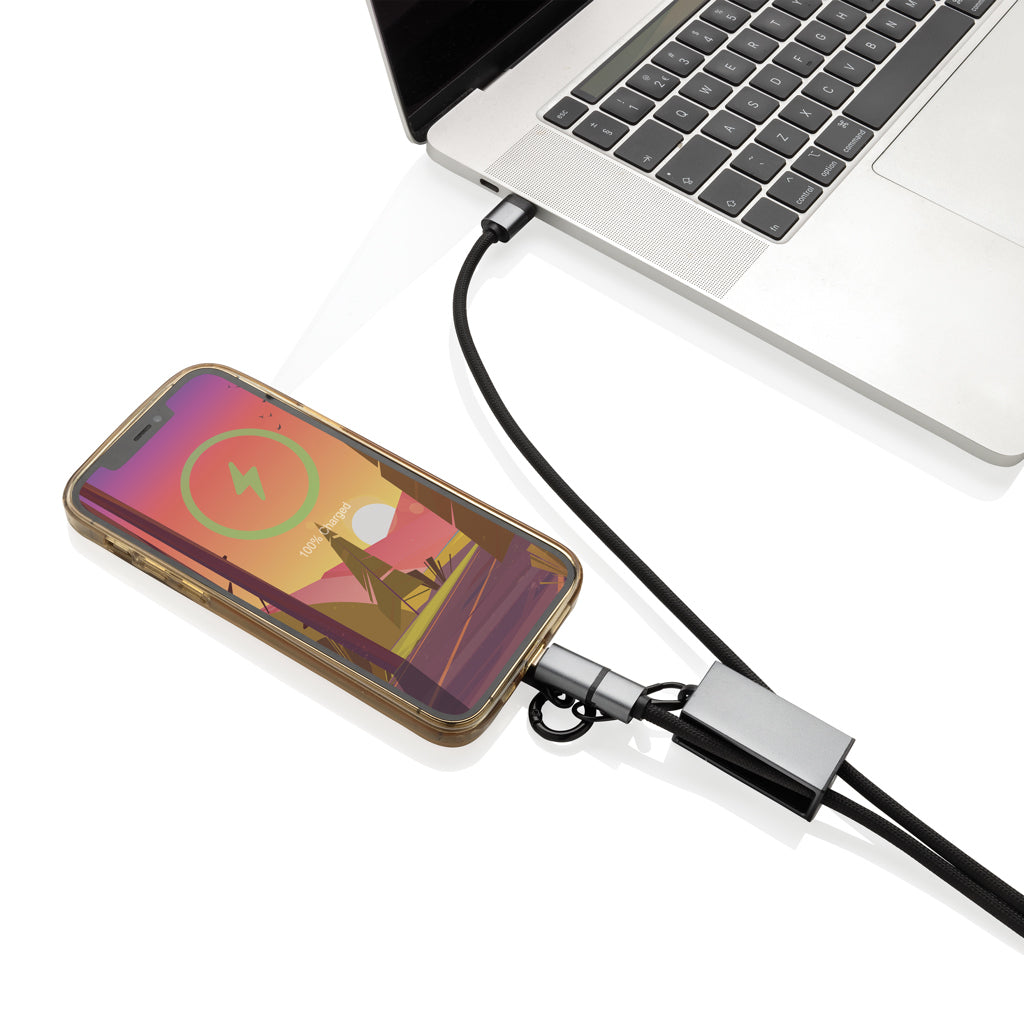 Terra RCS recycled PET phone cord with 60W dual charge cable