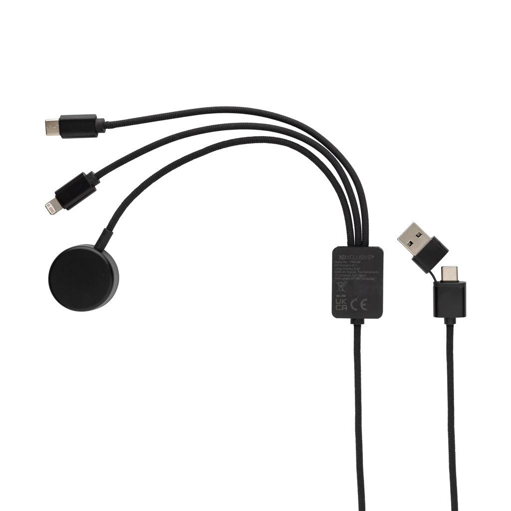 Terra RCS rPET 6-in-1 60W charging cable with watch charger