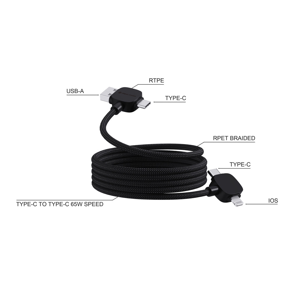 Urban Vitamin Stockton 65W RCS RTPE/RPET magnetic cable