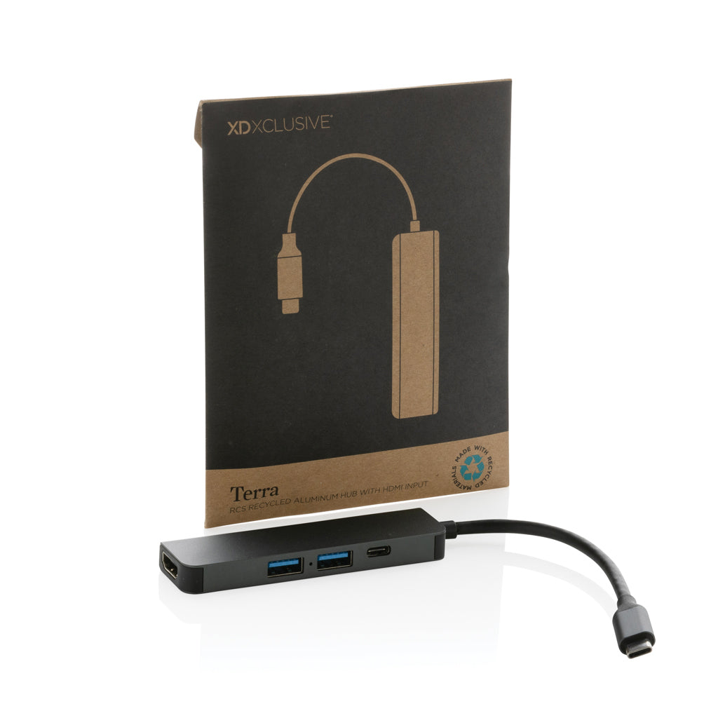 Terra RCS recycled aluminium hub with HDMI input