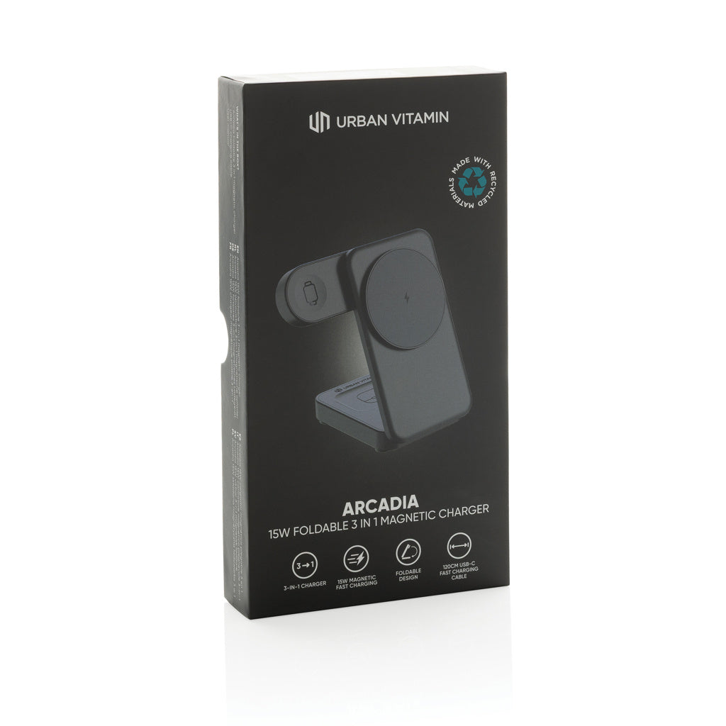 Urban Vitamin Arcadia RCS rplastic 15W 3in1 magnetic charger