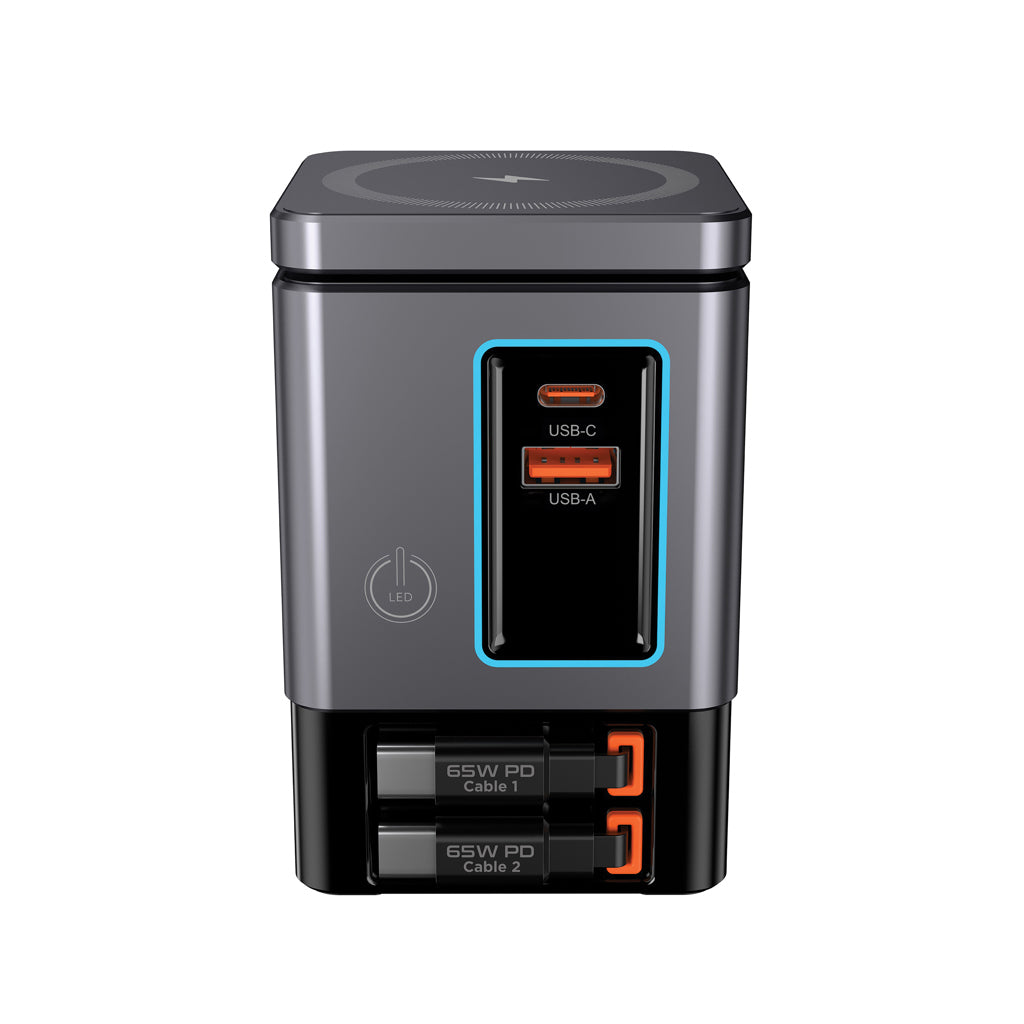 Urban Vitamin Sacramento 105W GAN charger+retractable cables