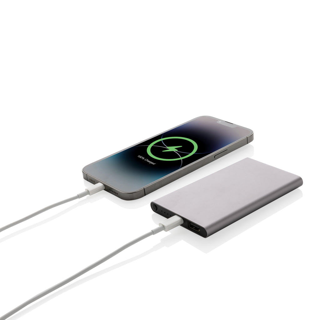 RCS recycled plastic/aluminium 4000mah powerbank with type C