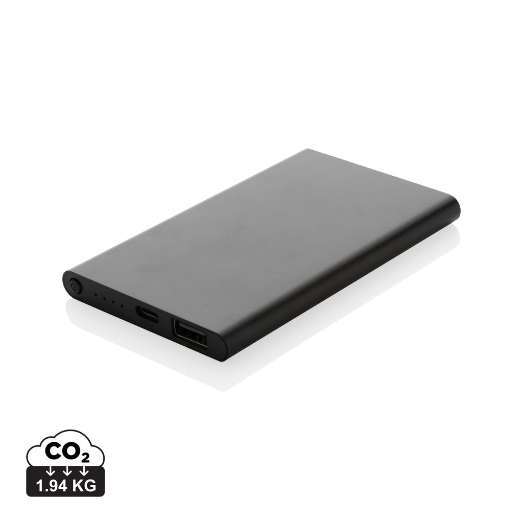 RCS recycled plastic/aluminium 4000mah powerbank with type C