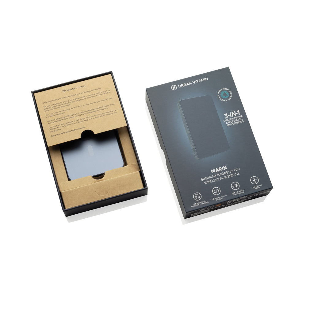 Urban Vitamin Marin 5000mAh magnetic 15W wireless powerbank