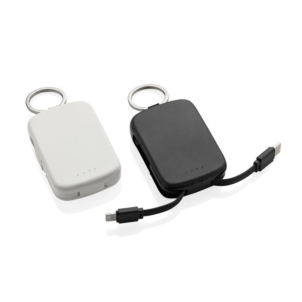 Nexo RCS keychain 2000 mah powerbank with integrated cables