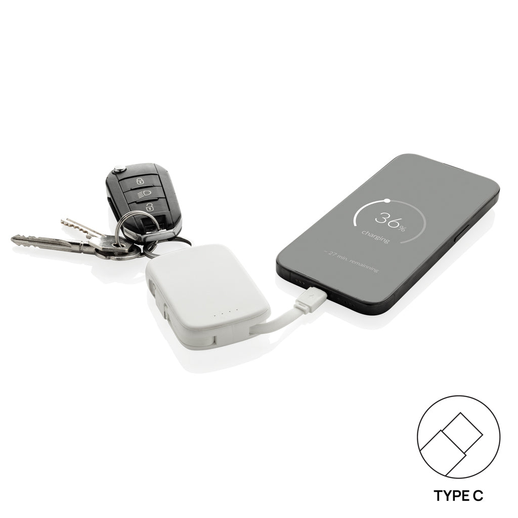 Nexo RCS keychain 2000 mah powerbank with integrated cables