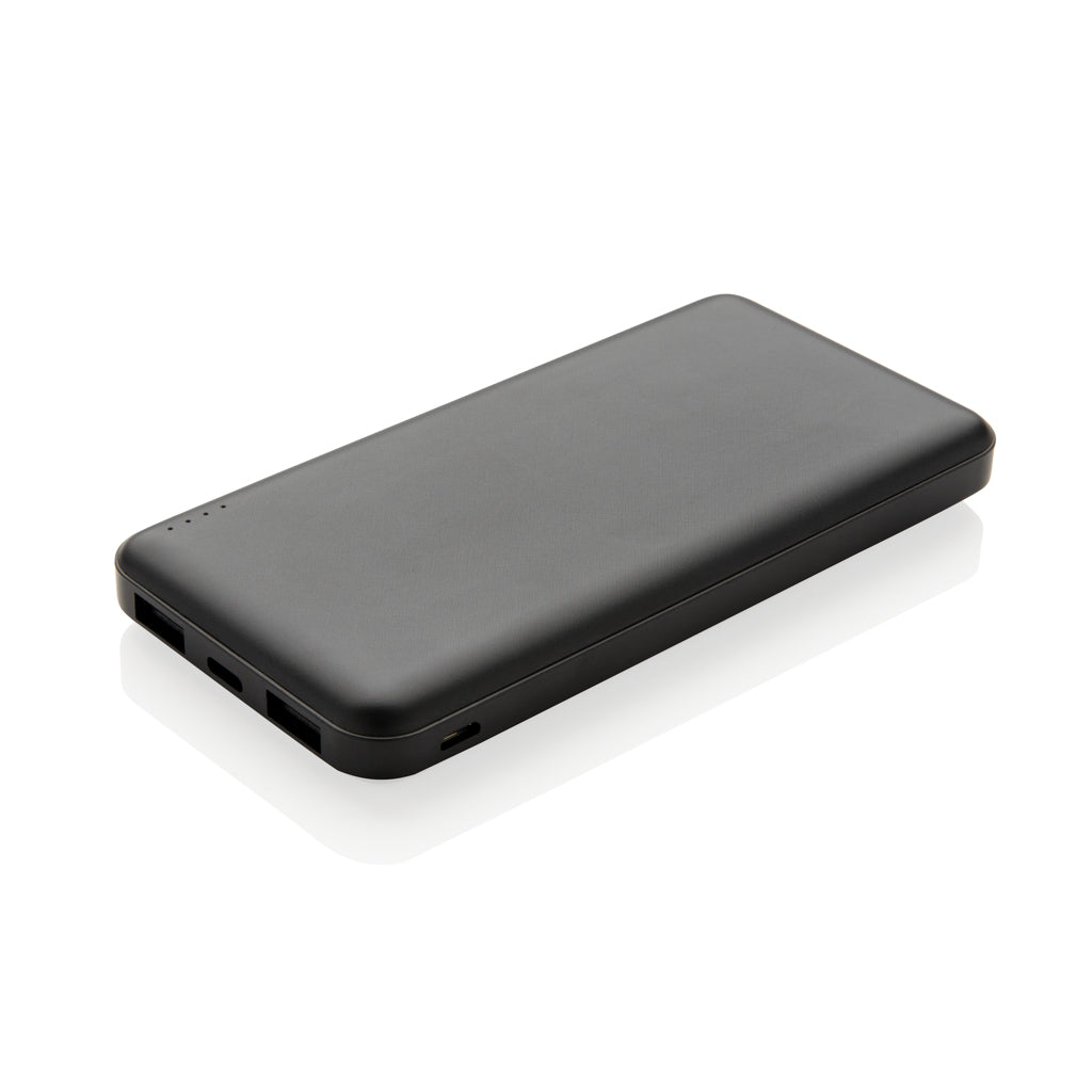 High Density 10.000 mAh Pocket Powerbank - black, ABS