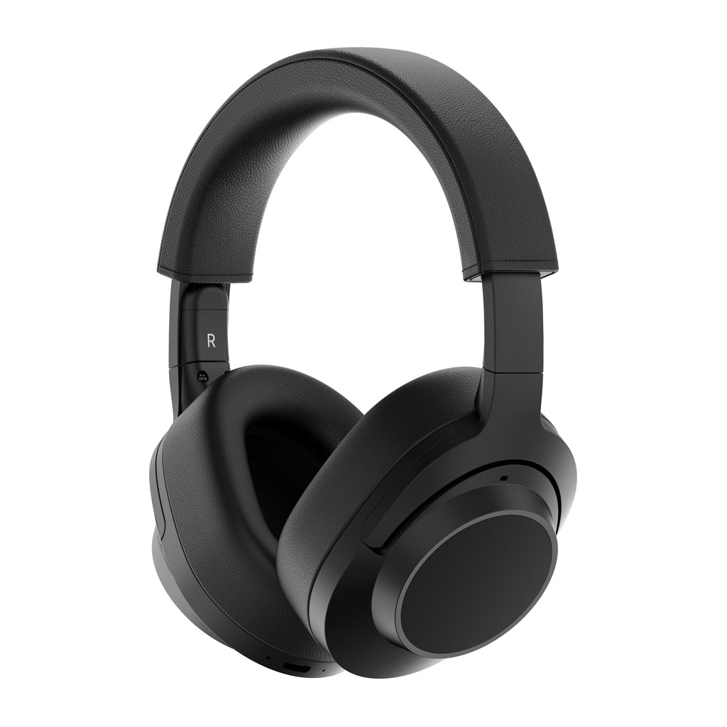 Irvine RCS recycled and repairable ANC wireless headphone - black, Recycled Polycarbonate