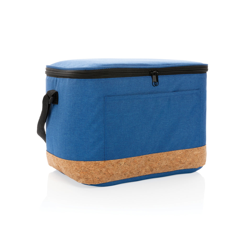 Impact AWARE™ XL RPET two tone cooler bag with cork detail - blue, rPET,Cork