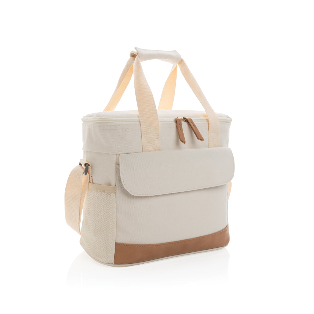 Impact AWARE™ 16 oz. rcanvas cooler bag - off white, Recycled Canvas,Polyethylene vinyl acetate