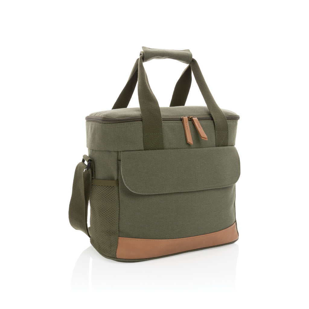 Impact AWARE™ 16 oz. rcanvas cooler bag - green, Recycled Canvas,Polyethylene vinyl acetate