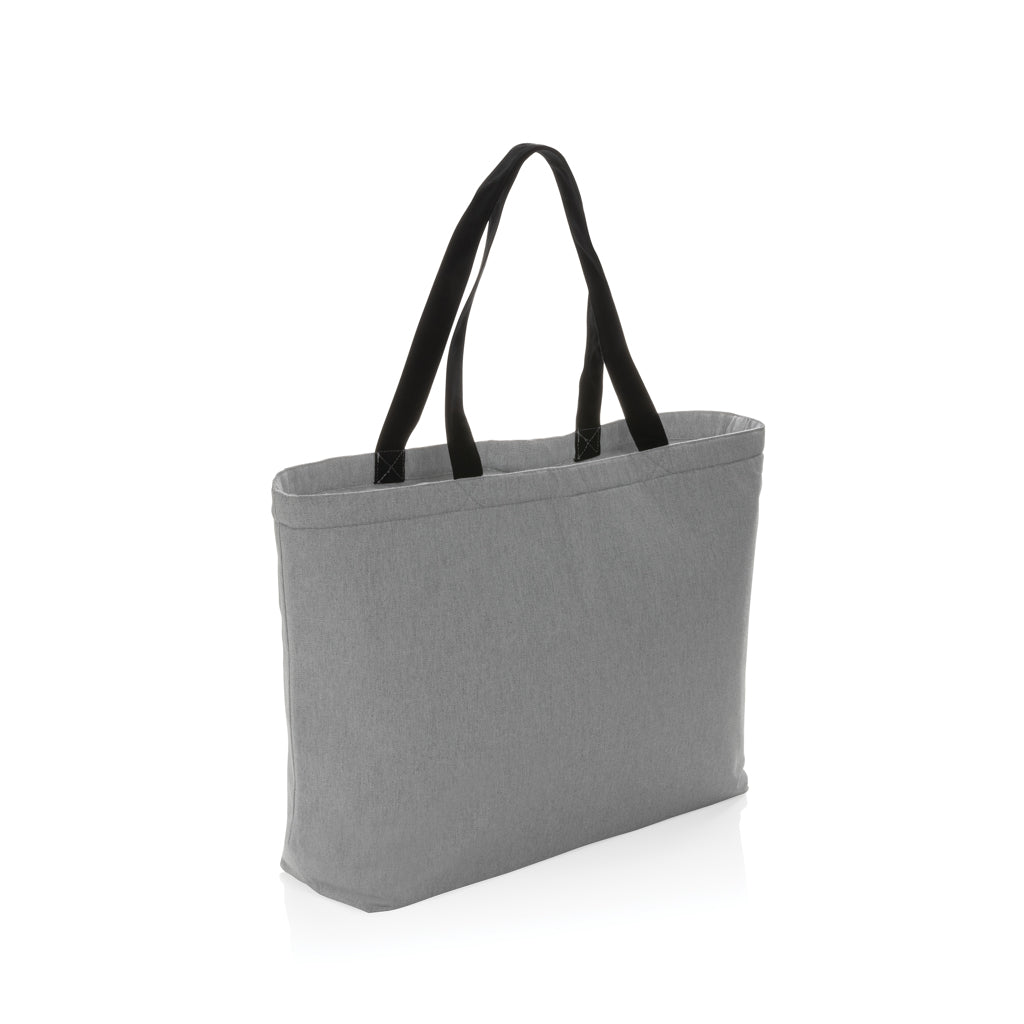 Impact Aware™ 285 gsm rcanvas large cooler tote undyed - grey, Recycled Canvas,Polyethylene vinyl acetate