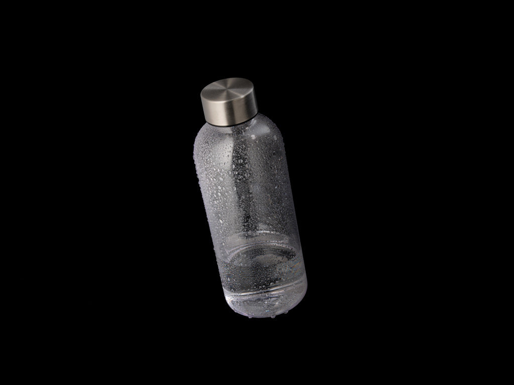 Leakproof water bottle with metallic lid