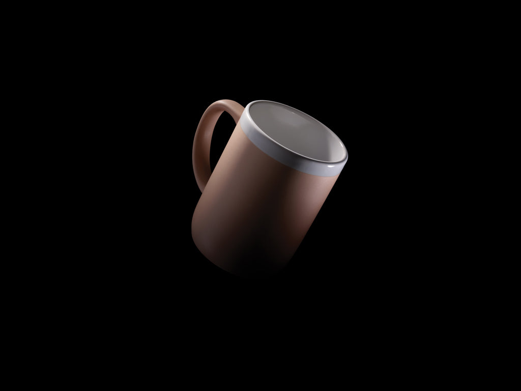 Ceramic mug with white rim 300ml