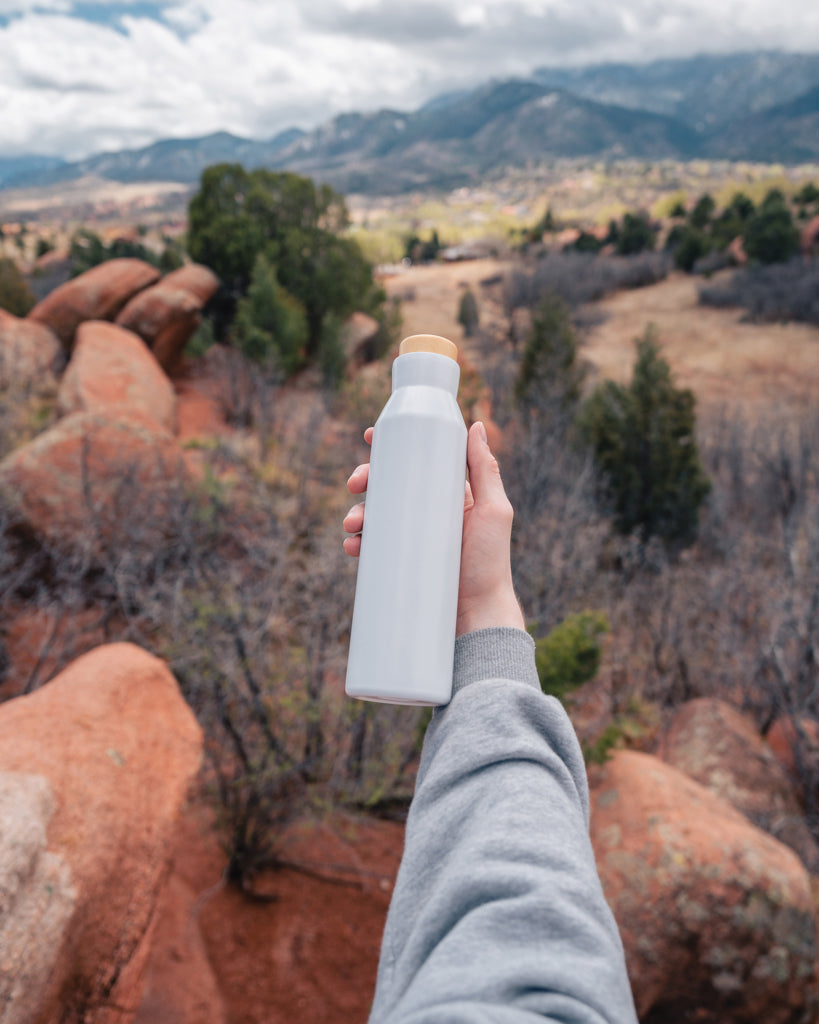 Gaia RCS certified recycled stainless steel vacuum bottle