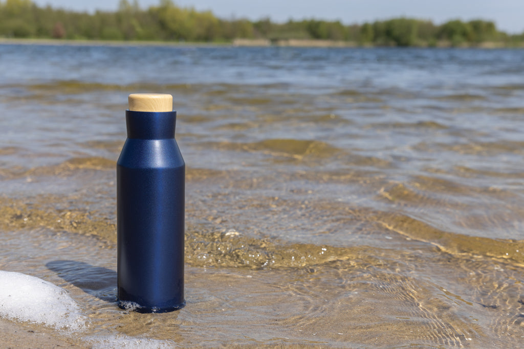 Gaia RCS certified recycled stainless steel vacuum bottle