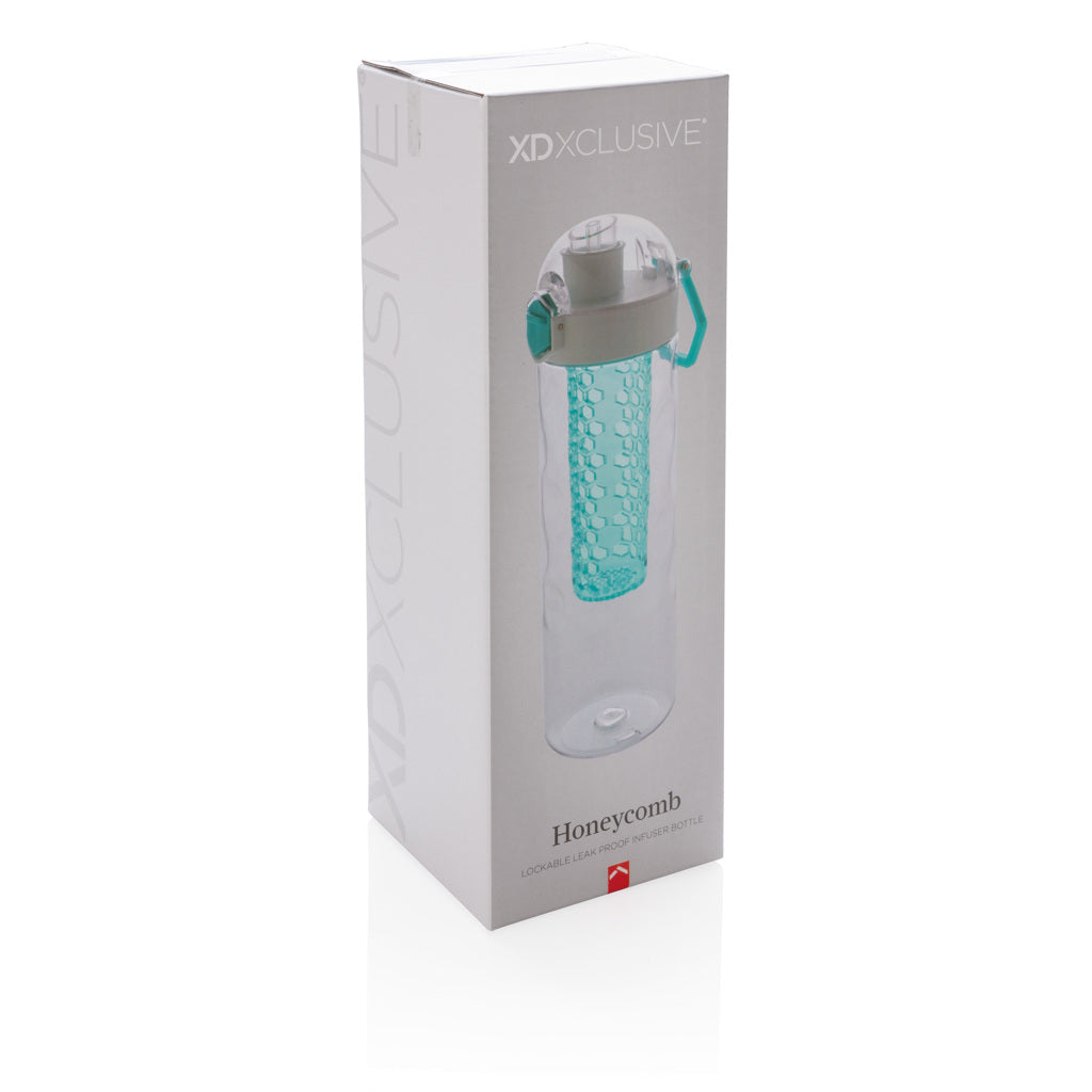Honeycomb lockable leak proof infuser bottle