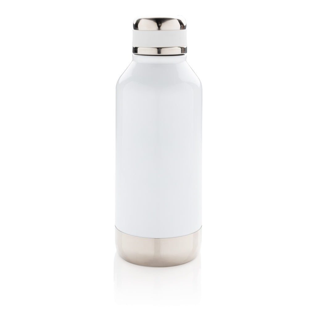 Leak proof vacuum bottle with logo plate