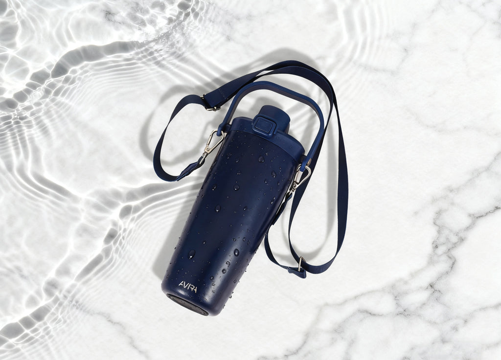Avira Ayala RCS re-steel duosip lockable crossbody tumbler