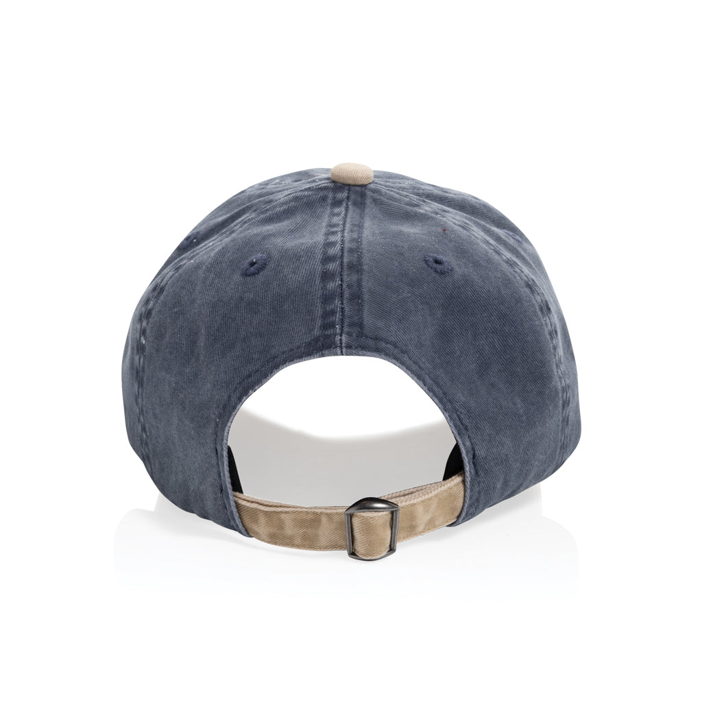 BEAU AWARE™ Washed 6 panel 270gsm cotton twill two tone cap