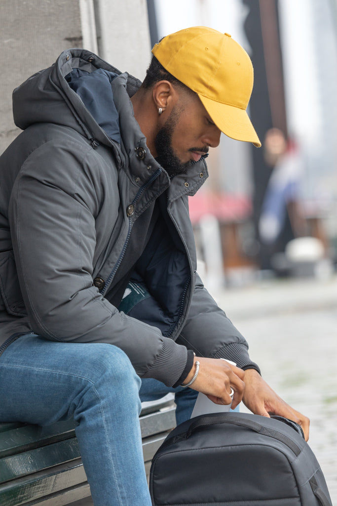 Impact 6 panel 280gr Recycled cotton cap with AWARE™ tracer