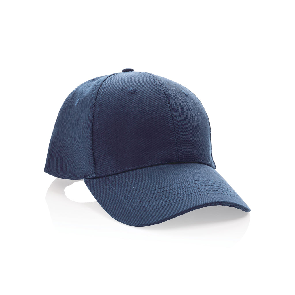 Impact 6 panel 280gr Recycled cotton cap with AWARE™ tracer - navy, Recycled cotton