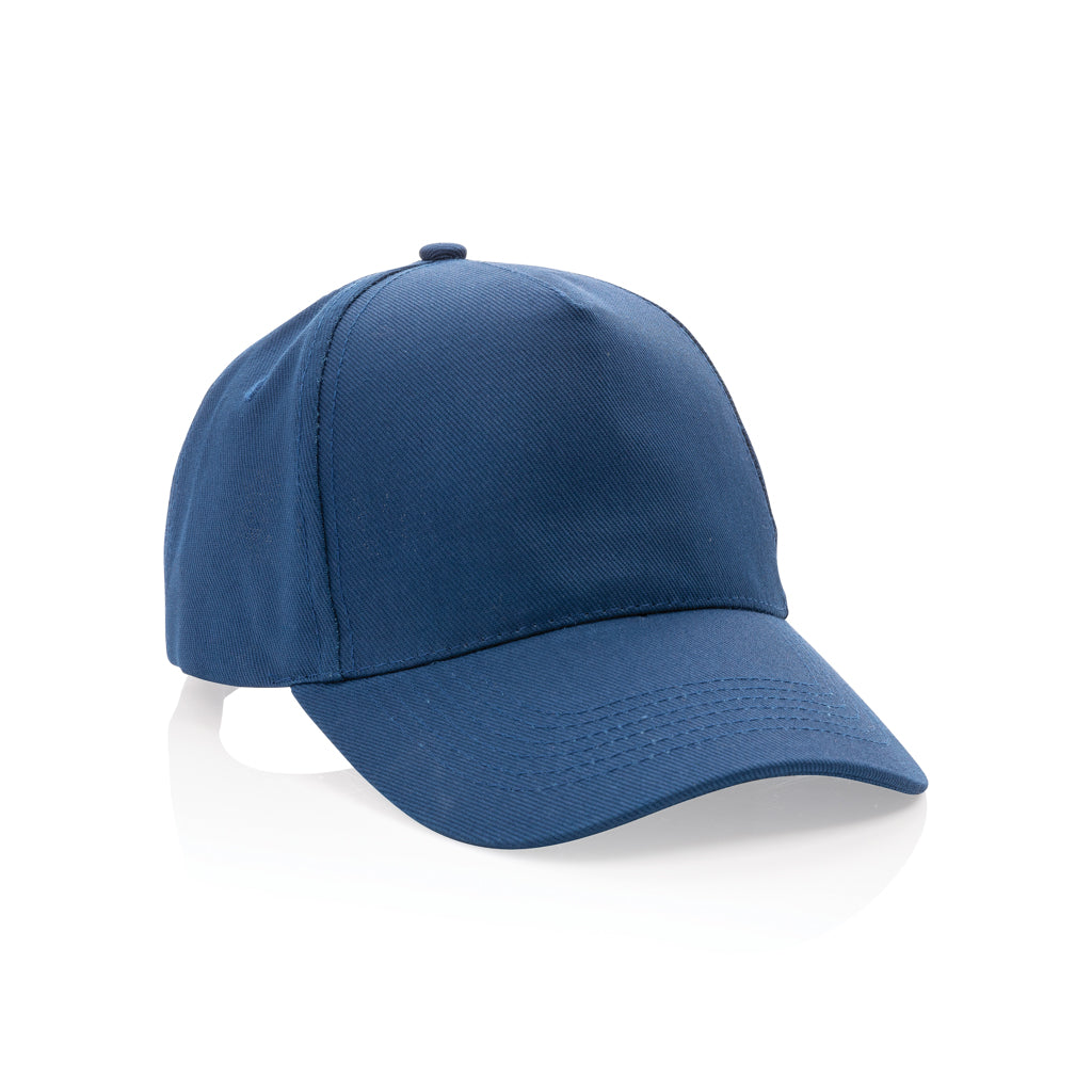Impact 5panel 280gr Recycled cotton cap with AWARE™ tracer - navy, Recycled cotton