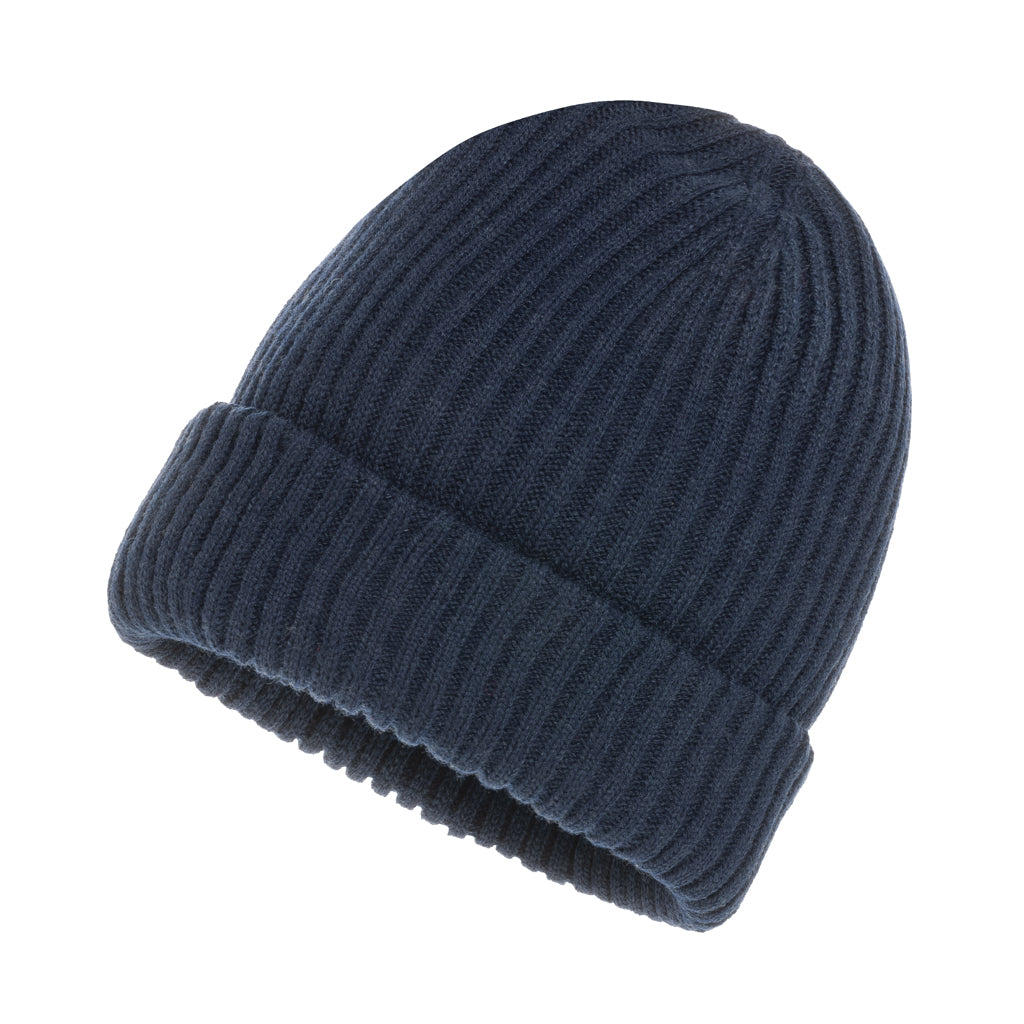 Impact AWARE™ Polylana® double knitted beanie - navy, Acrylic